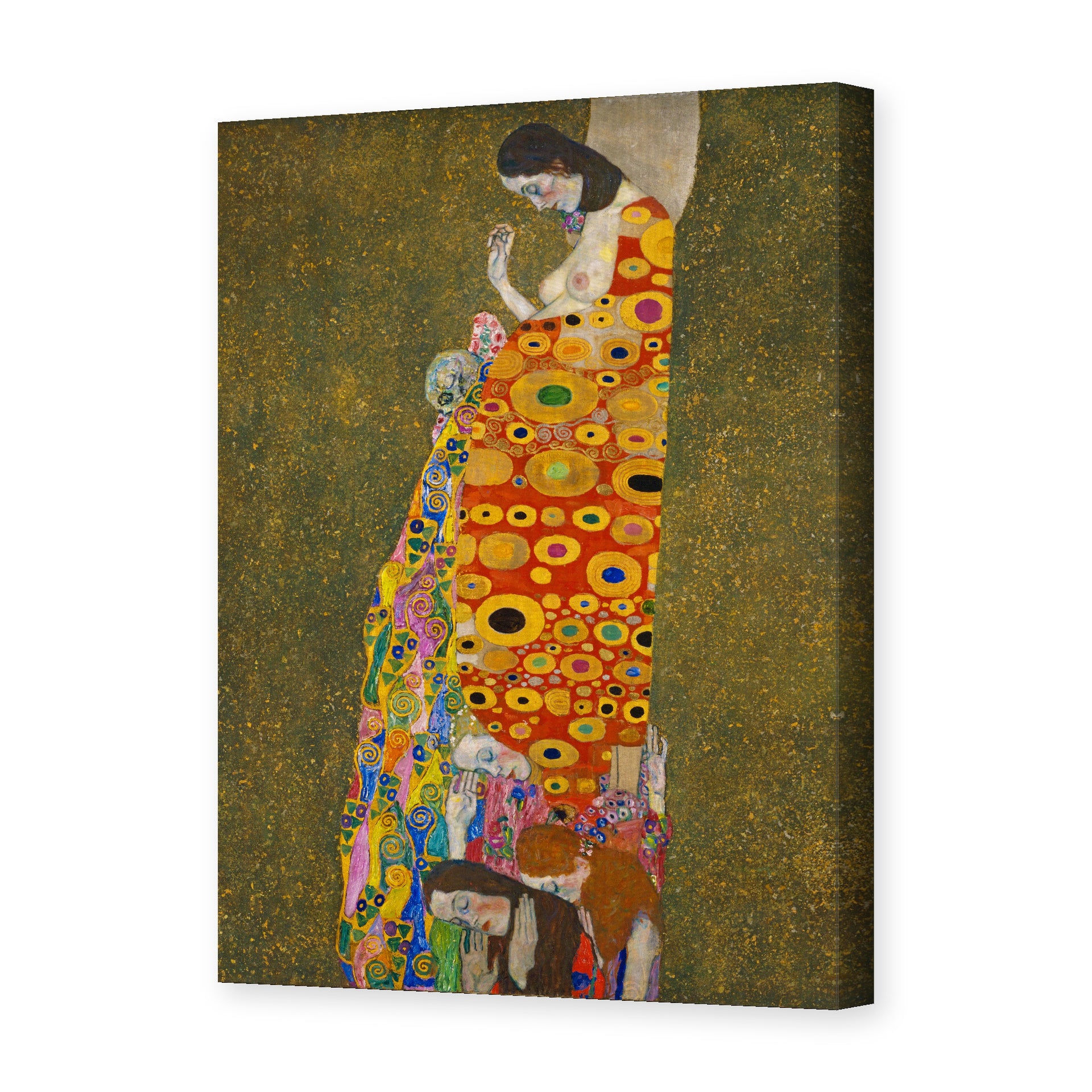 Gustav Klimt's 'Hope II 1907' painting reproduced as a gallery-wrapped canvas print