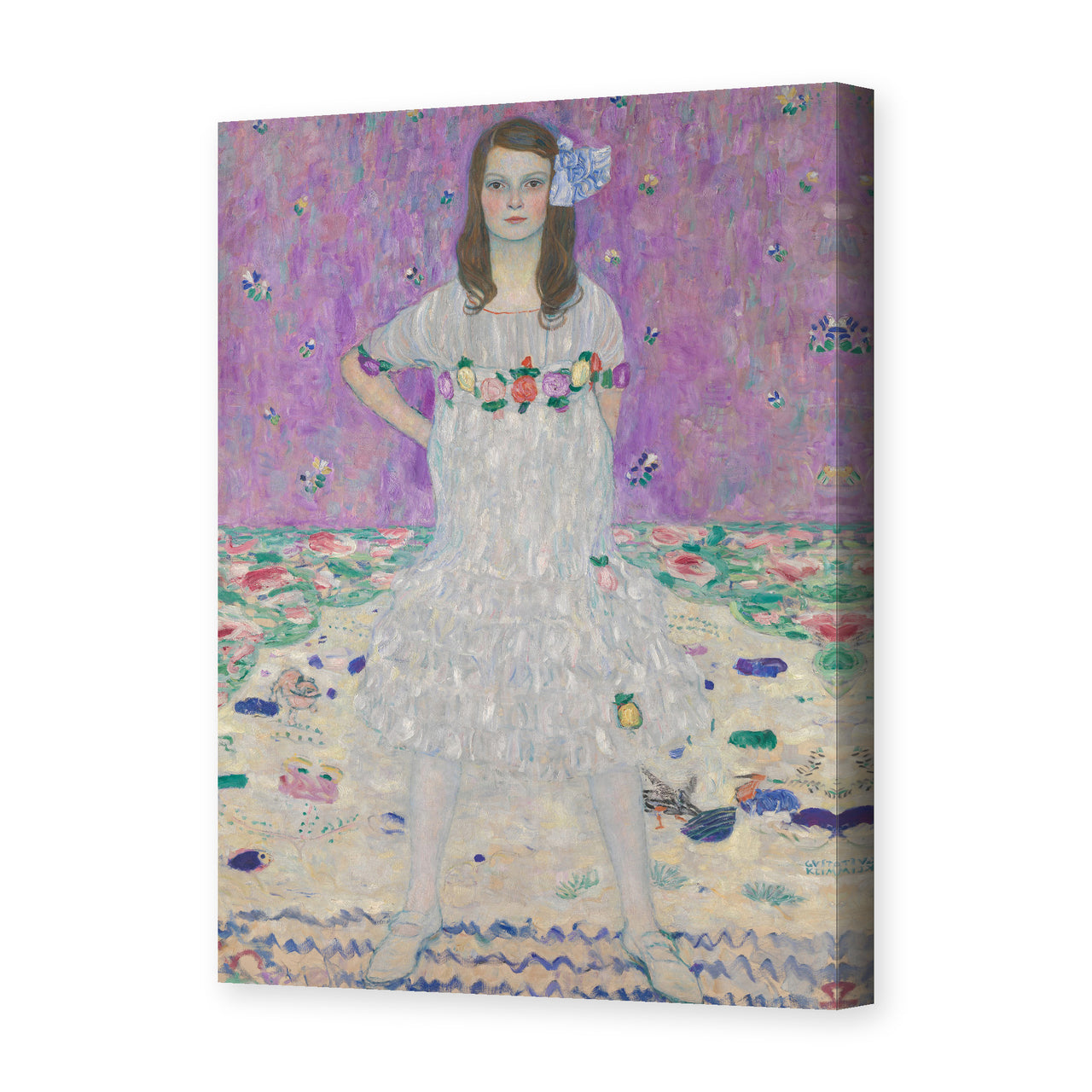 Gustav Klimt's 'Mäda Primavesi' painting reproduced as a gallery-wrapped canvas print