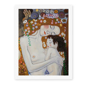 Gustav Klimt's 'Mother and Child' painting reproduced as a rolled canvas print