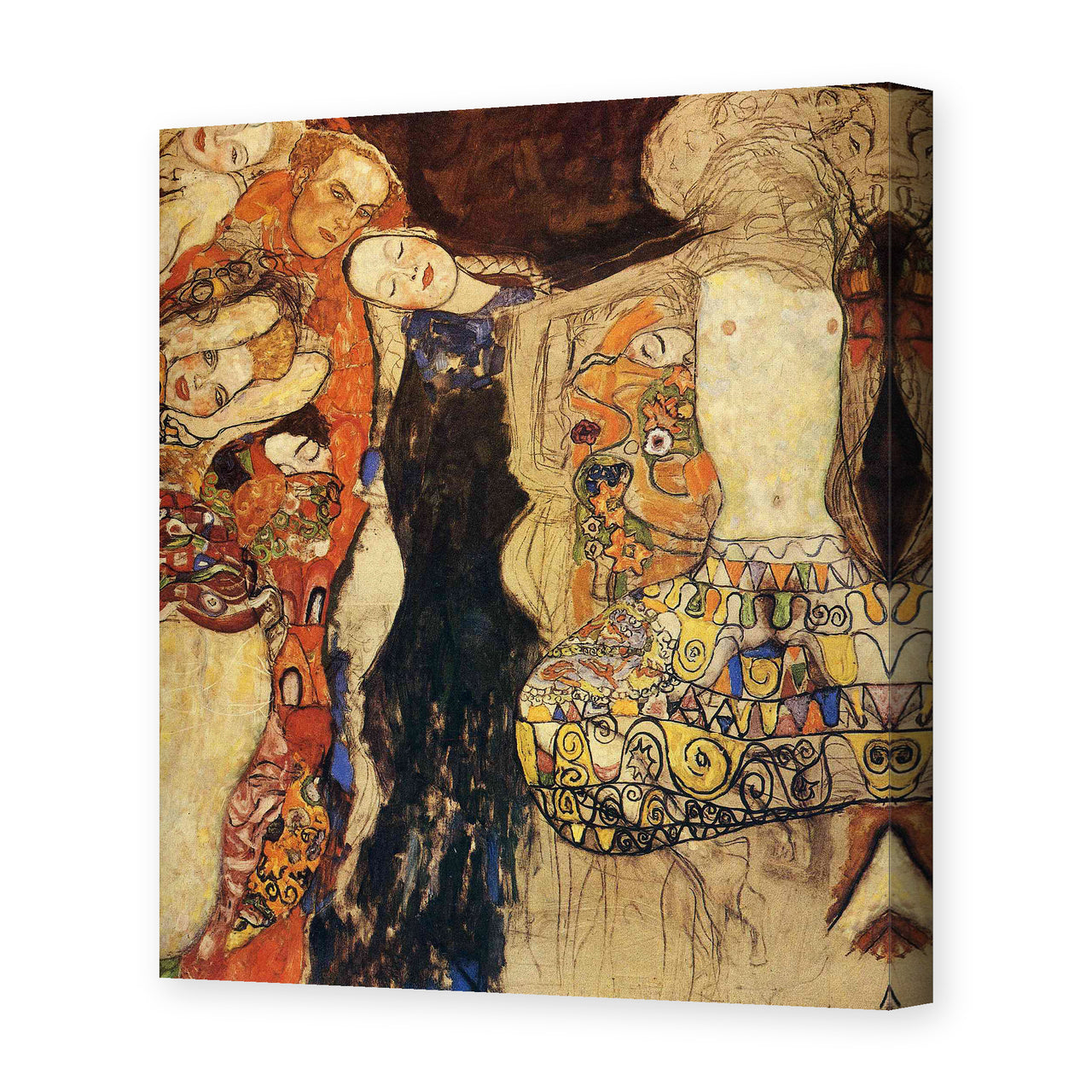 Gustav Klimt's 'The Bride Unfinished' painting reproduced as a gallery-wrapped canvas print