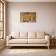 Unframed poster print of Gustav Klimt's 'The Gaurdian' displayed on a wall in a living room (image 1 of 2)