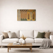 Unframed poster print of Gustav Klimt's 'The Gaurdian' displayed on a wall in a living room (image 2 of 2)