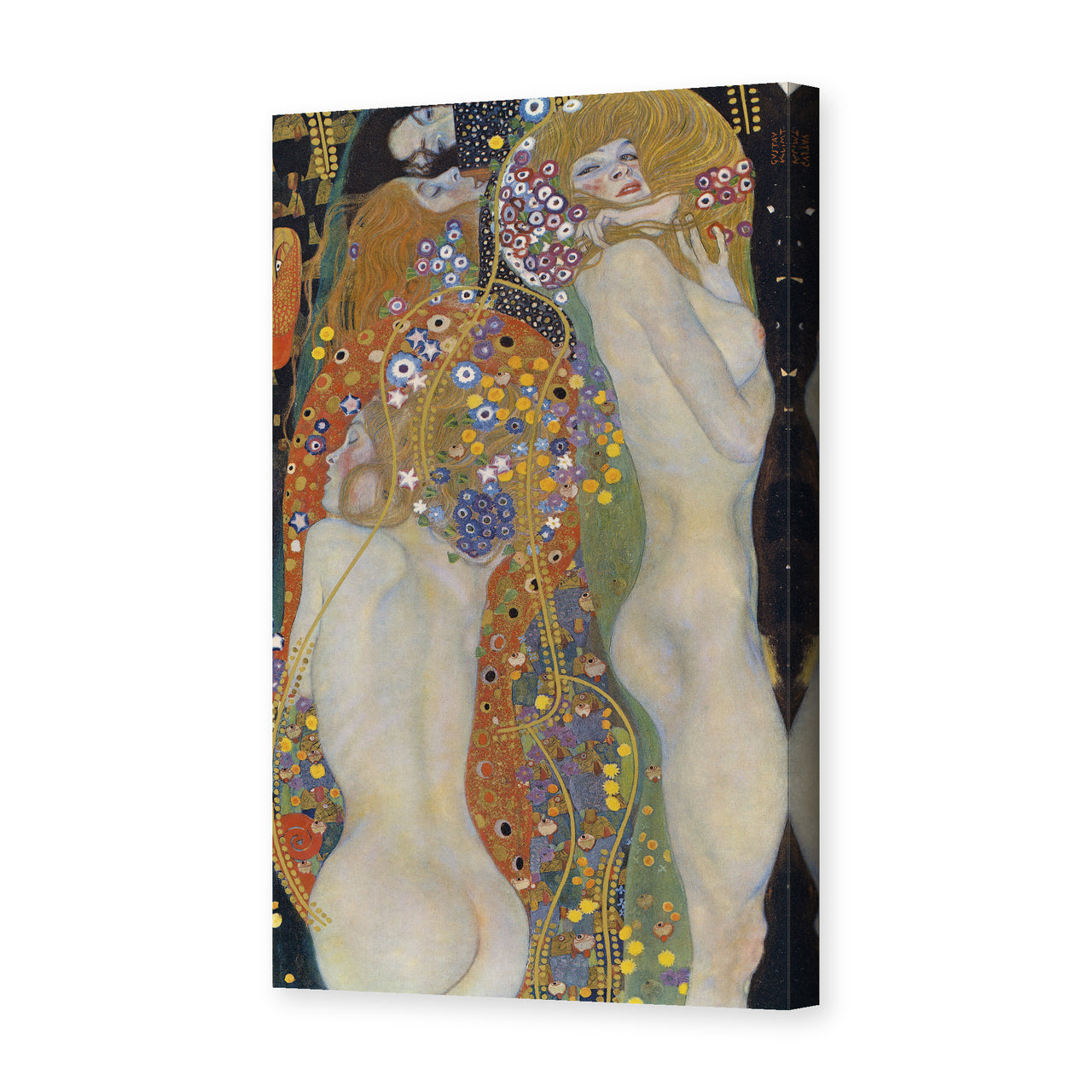 Gustav Klimt's 'Water Snakes II' painting reproduced as a gallery-wrapped canvas print