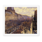 Gustave Caillebotte's 'Boulevard des Italiens' painting reproduced as a rolled canvas print