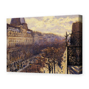 Gustave Caillebotte's 'Boulevard des Italiens' painting reproduced as a gallery-wrapped canvas print