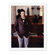 Gustave Caillebotte's 'Dans un café' painting reproduced as a rolled canvas print