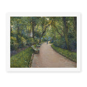 Gustave Caillebotte's 'Le Parc Monceau' painting reproduced as a rolled canvas print