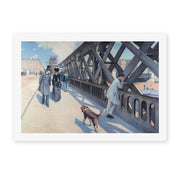 Gustave Caillebotte's 'Le Pont de l'Europe' painting reproduced as a rolled canvas print