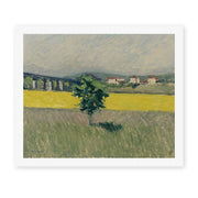 Gustave Caillebotte's 'Terrain et Pont d Argenteuil' painting reproduced as a rolled canvas print