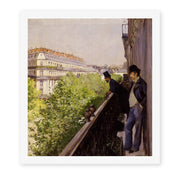 Gustave Caillebotte's 'Un balcon' painting reproduced as a rolled canvas print