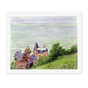 Gustave Caillebotte's 'Villas à Trouville' painting reproduced as a rolled canvas print