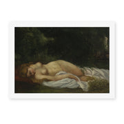 Gustave Courbet's 'Nu Couche' painting reproduced as a rolled canvas print