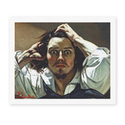Gustave Courbet's 'Selfportrait (The Desperate Man)' painting reproduced as a rolled canvas print