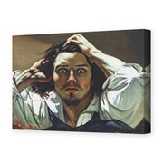 Gustave Courbet's 'Selfportrait (The Desperate Man)' painting reproduced as a gallery-wrapped canvas print