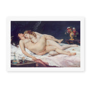 Gustave Courbet's 'Sleep' painting reproduced as a rolled canvas print
