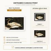 Gustave Courbet - Woman with a Parrot canvas print size comparison and framing display infographic