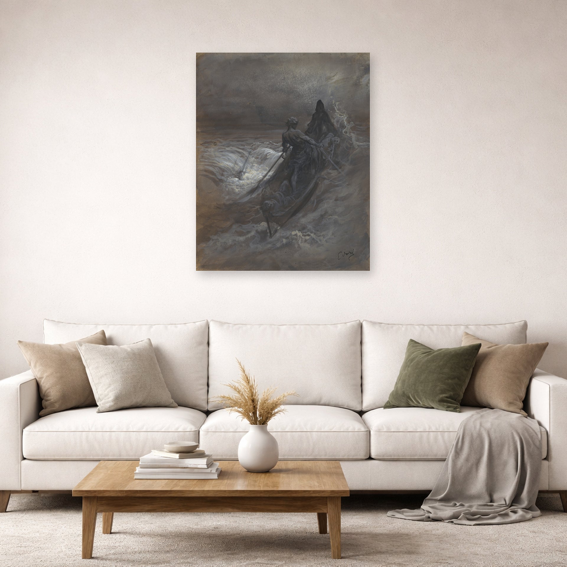 Gustave Dore - After the Shipwreck - poster print lifestyle living room 2 unframed