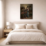 Gustave Dore - Don Quixote and Sancho Panza Entertained by Basil and Quiteria - gallery wrap lifestyle bedroom