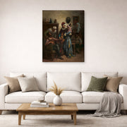 Gustave Dore - Don Quixote and Sancho Panza Entertained by Basil and Quiteria - gallery wrap lifestyle living room 2