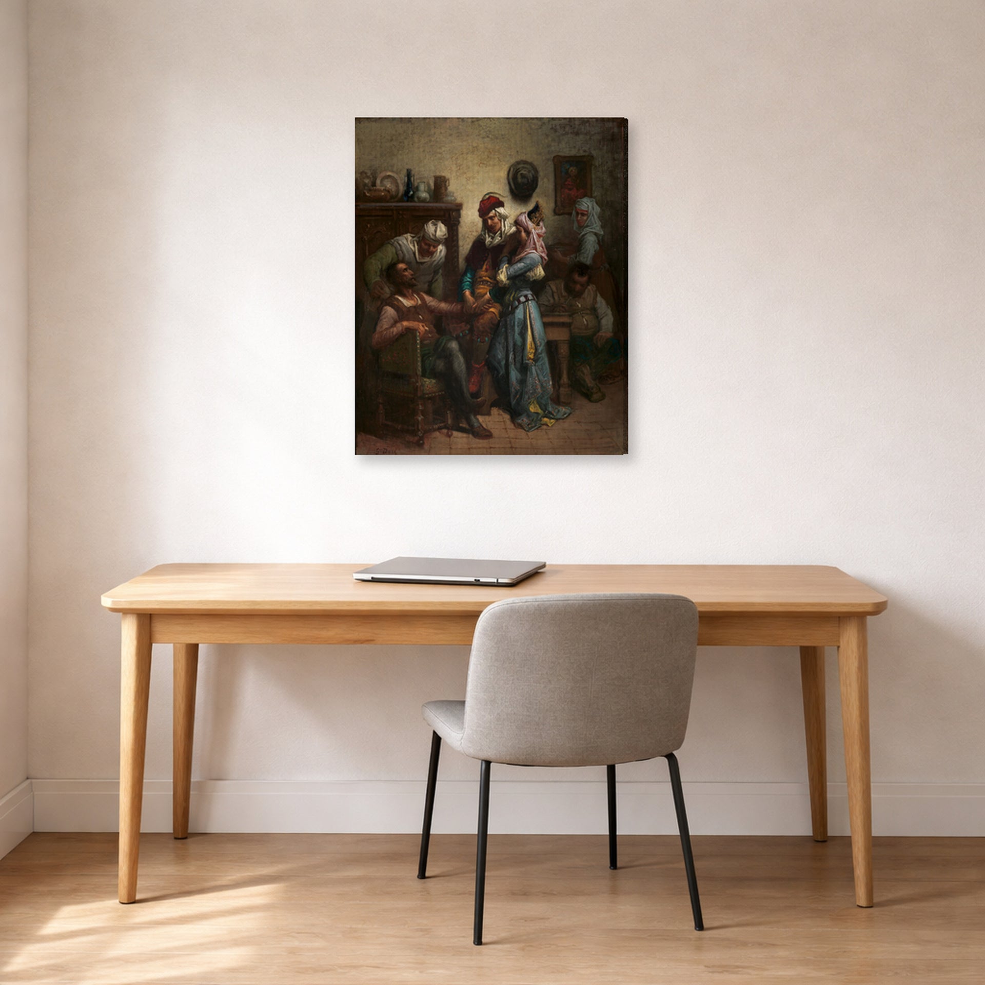 Gustave Dore - Don Quixote and Sancho Panza Entertained by Basil and Quiteria - gallery wrap lifestyle office