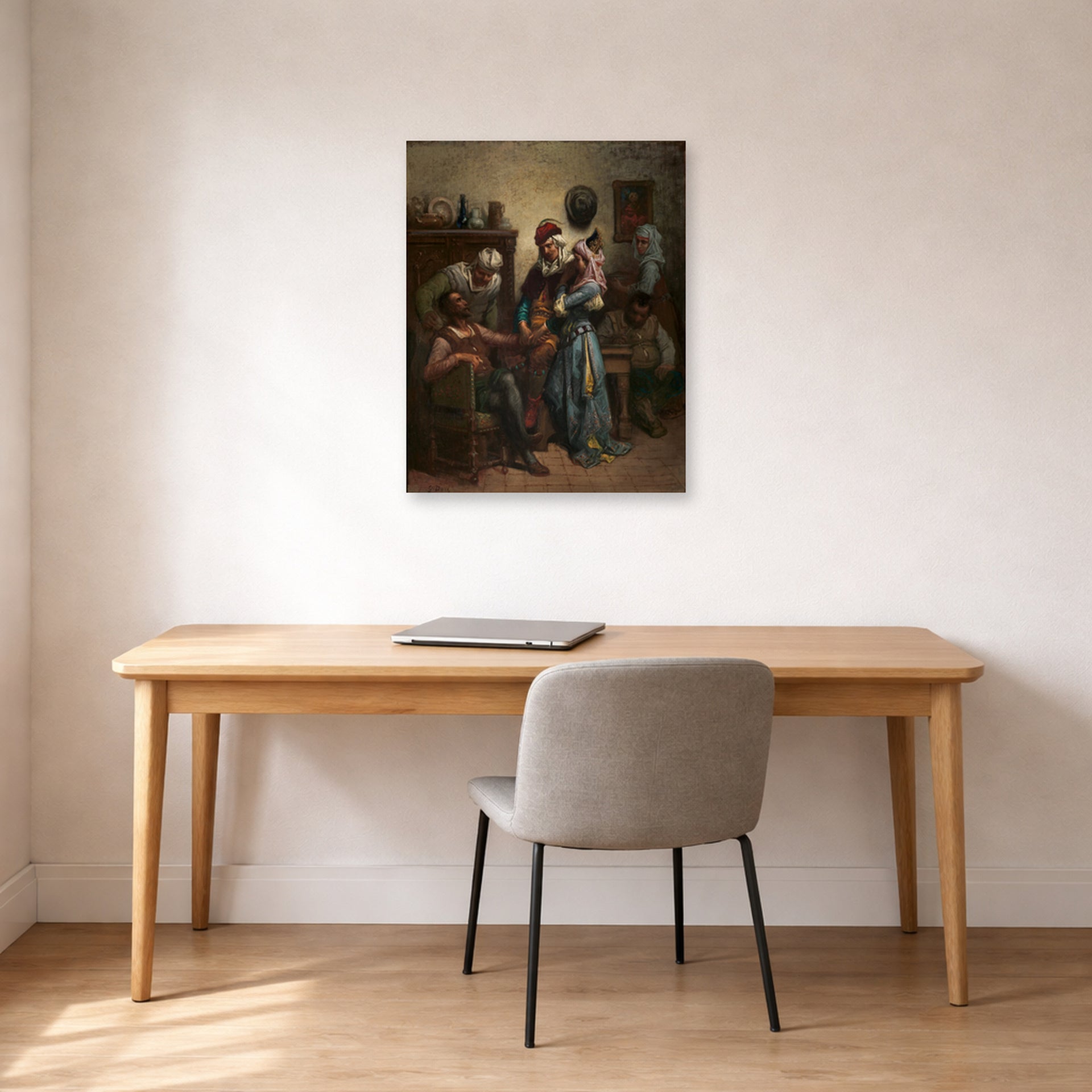 Gustave Dore - Don Quixote and Sancho Panza Entertained by Basil and Quiteria - poster print lifestyle office unframed