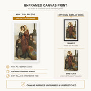 Gustave Dore - Flower Sellers of London - canvas print combined product and display infographic frame and bars not included