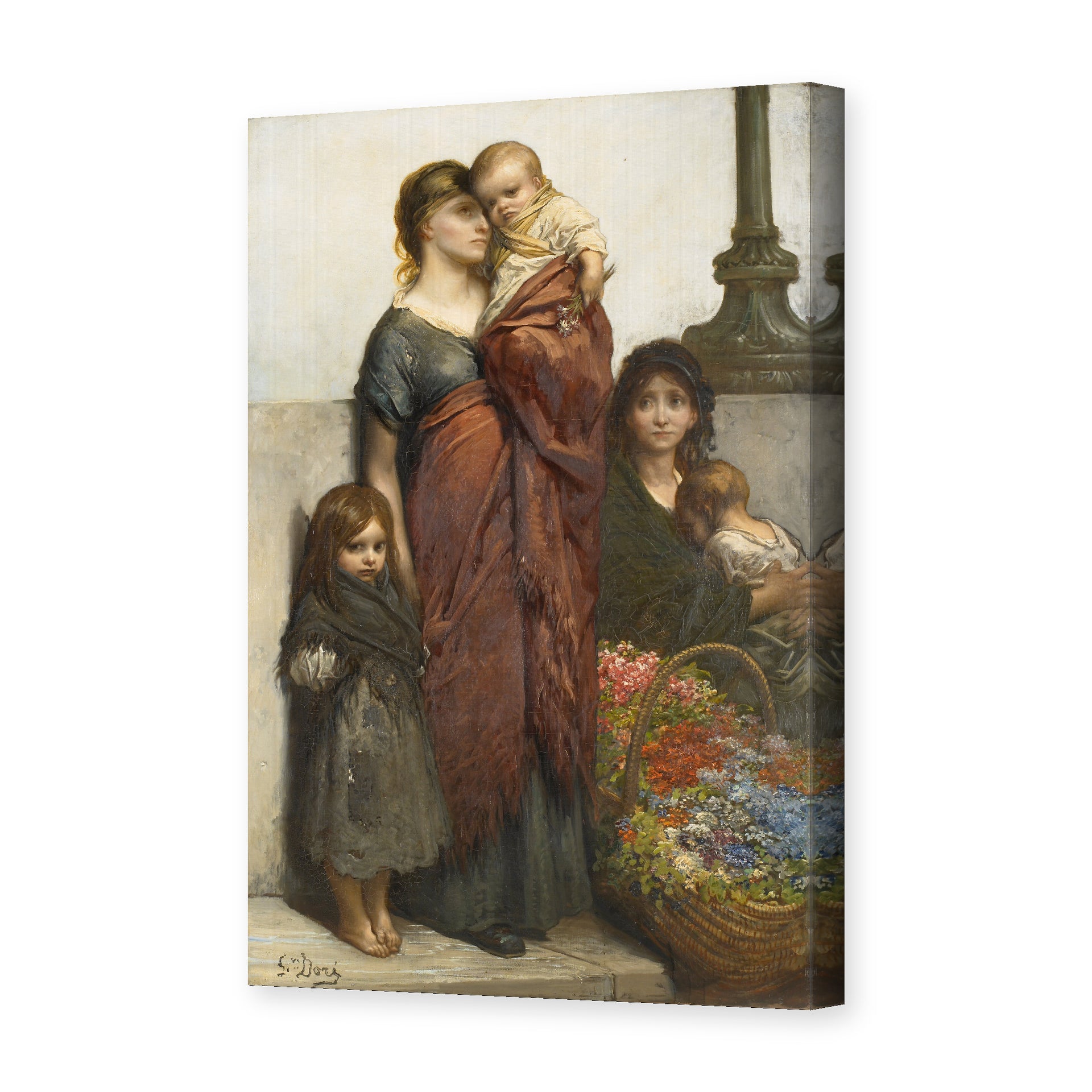 Gustave Dore - Flower Sellers of London - gallery wrap hero