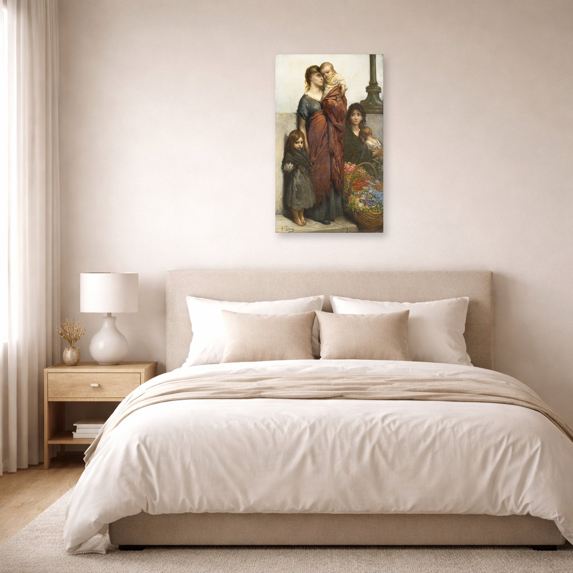 Gustave Dore - Flower Sellers of London - poster print lifestyle bedroom unframed