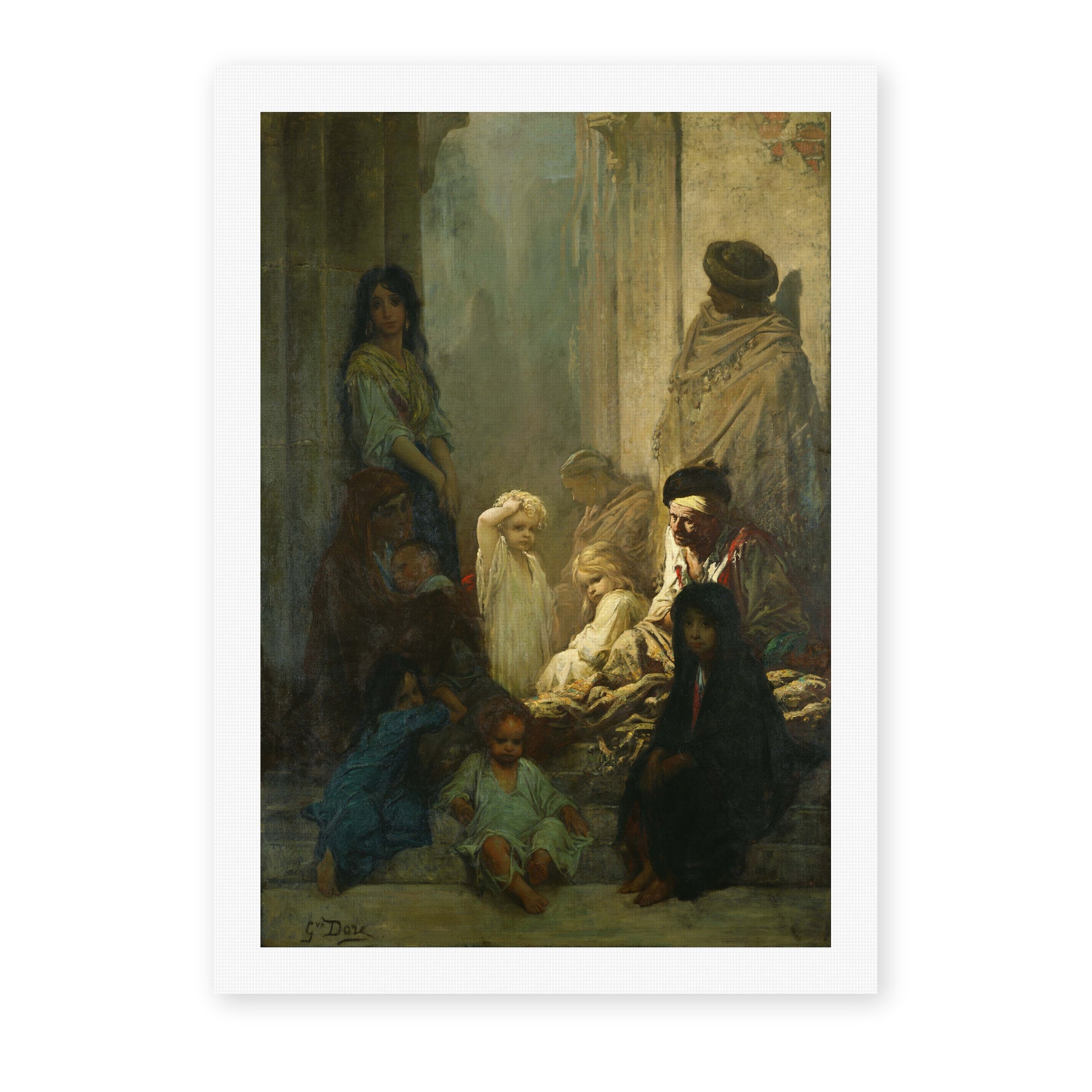Gustave Dore - La Siesta, Memory of Spain - Gustave Dore La Siesta Memory of Spain canvas print hero