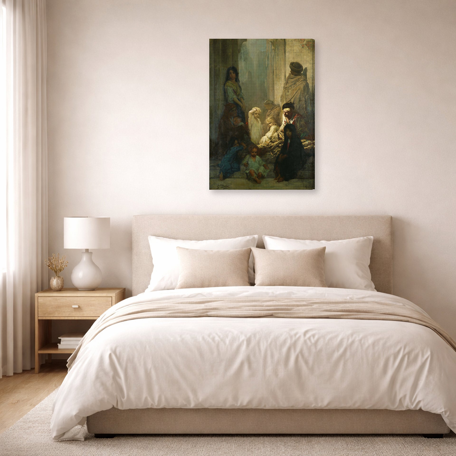 Gustave Dore - La Siesta, Memory of Spain - Gustave Dore La Siesta Memory of Spain gallery wrap lifestyle bedroom