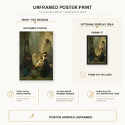 Gustave Dore - La Siesta, Memory of Spain - Gustave Dore La Siesta Memory of Spain poster print combined product and display infographic
