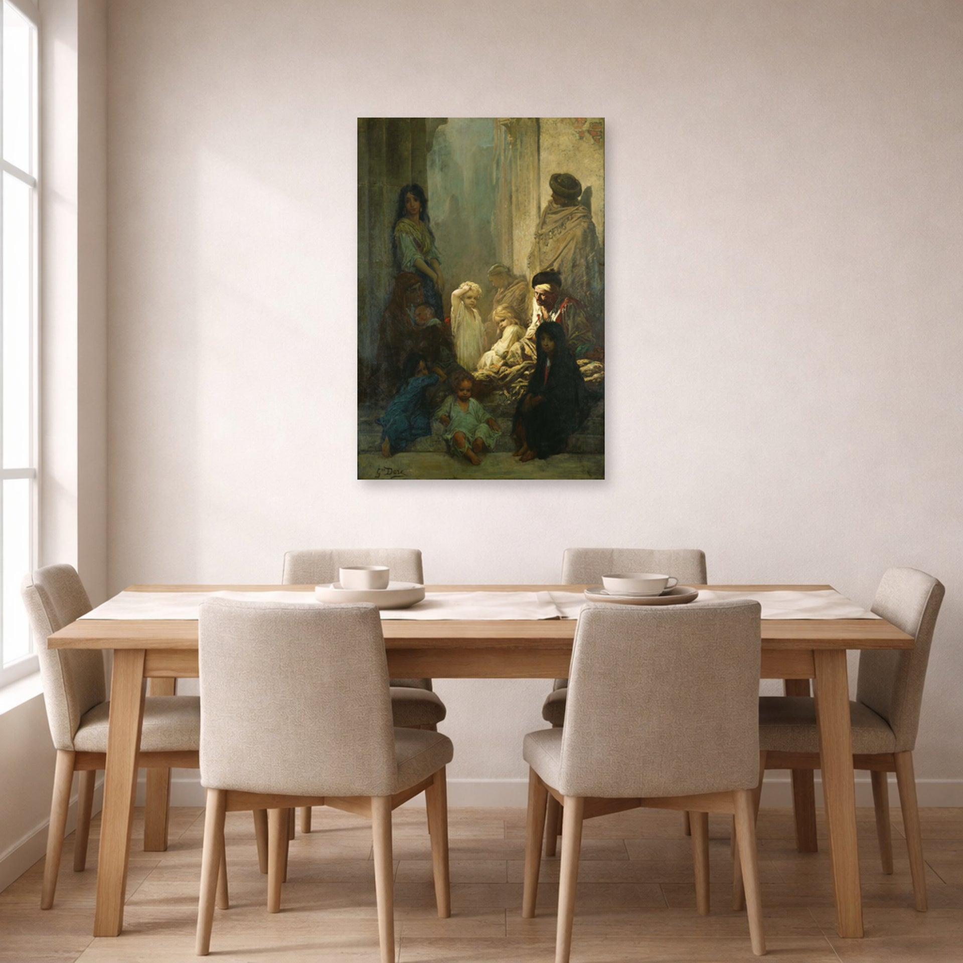Gustave Dore - La Siesta, Memory of Spain - Gustave Dore La Siesta Memory of Spain poster print lifestyle dining unframed