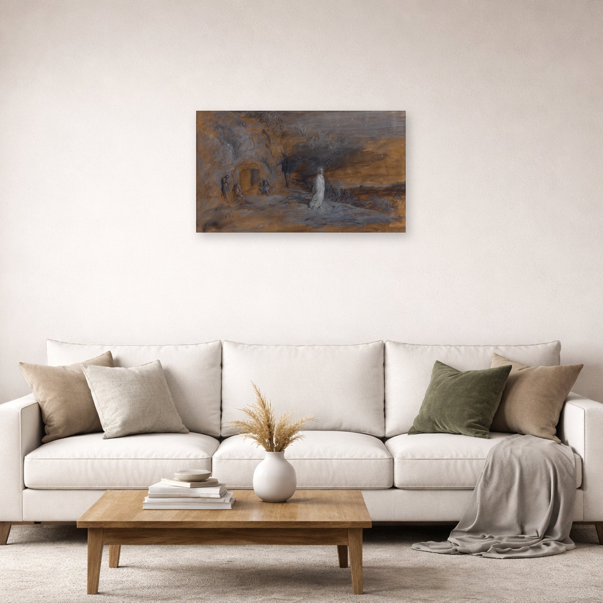 Gustave Dore - Le Christ Sortant Du Tombeau - poster print lifestyle living room 2 unframed