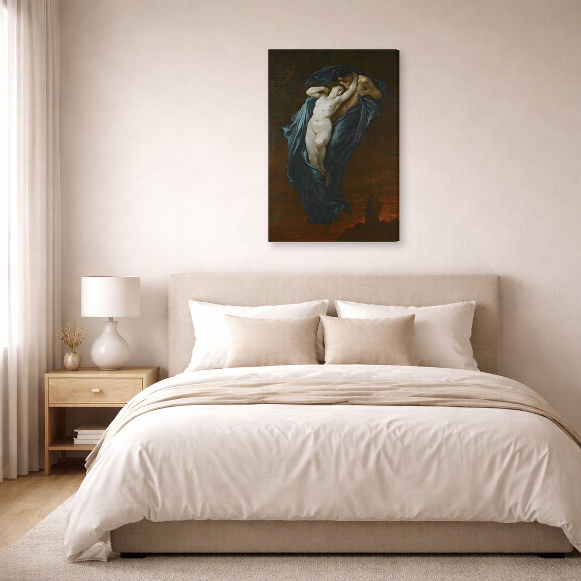 Gustave Dore - Paolo and Francesca Da Rimin - gallery wrap lifestyle bedroom