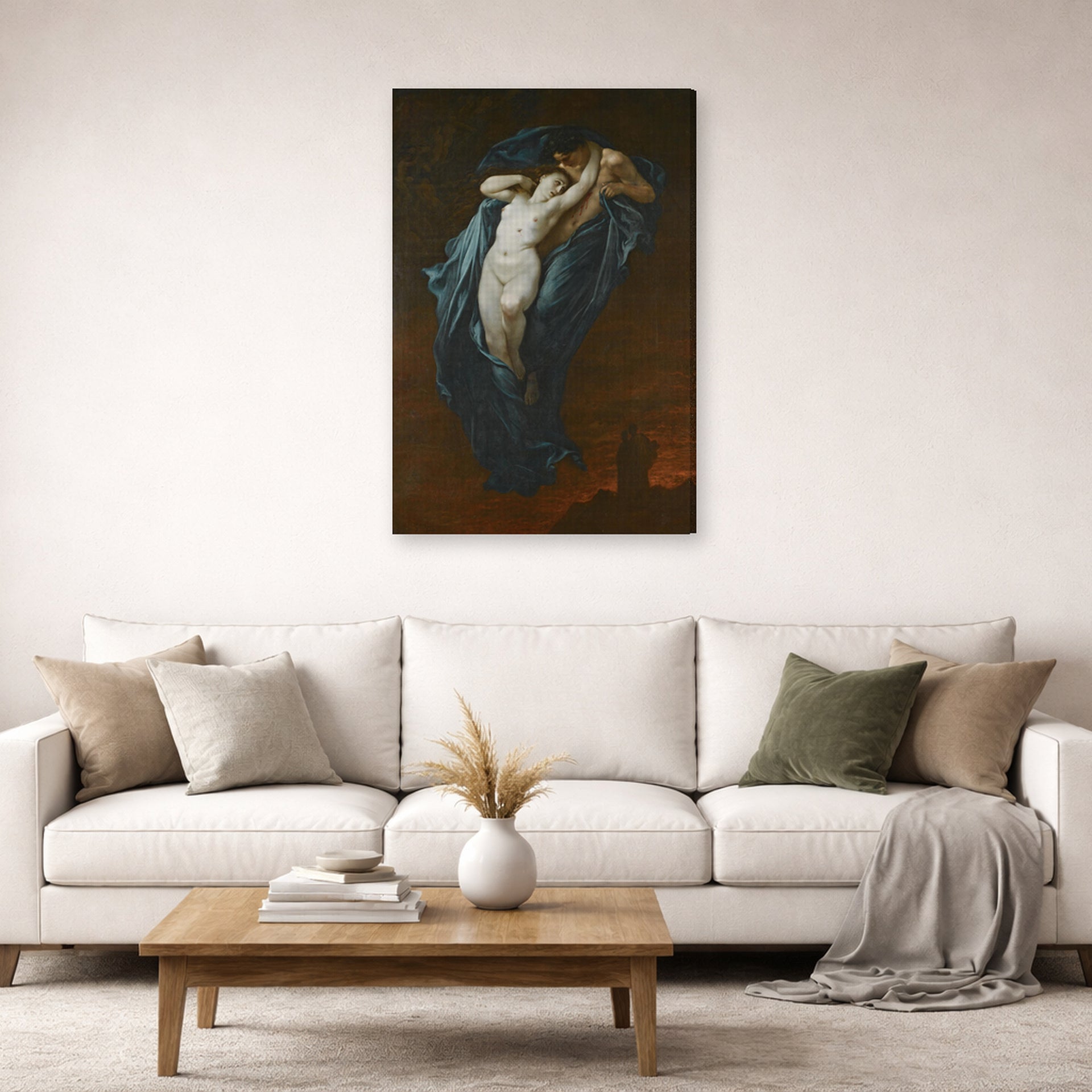 Gustave Dore - Paolo and Francesca Da Rimin - gallery wrap lifestyle living room 2