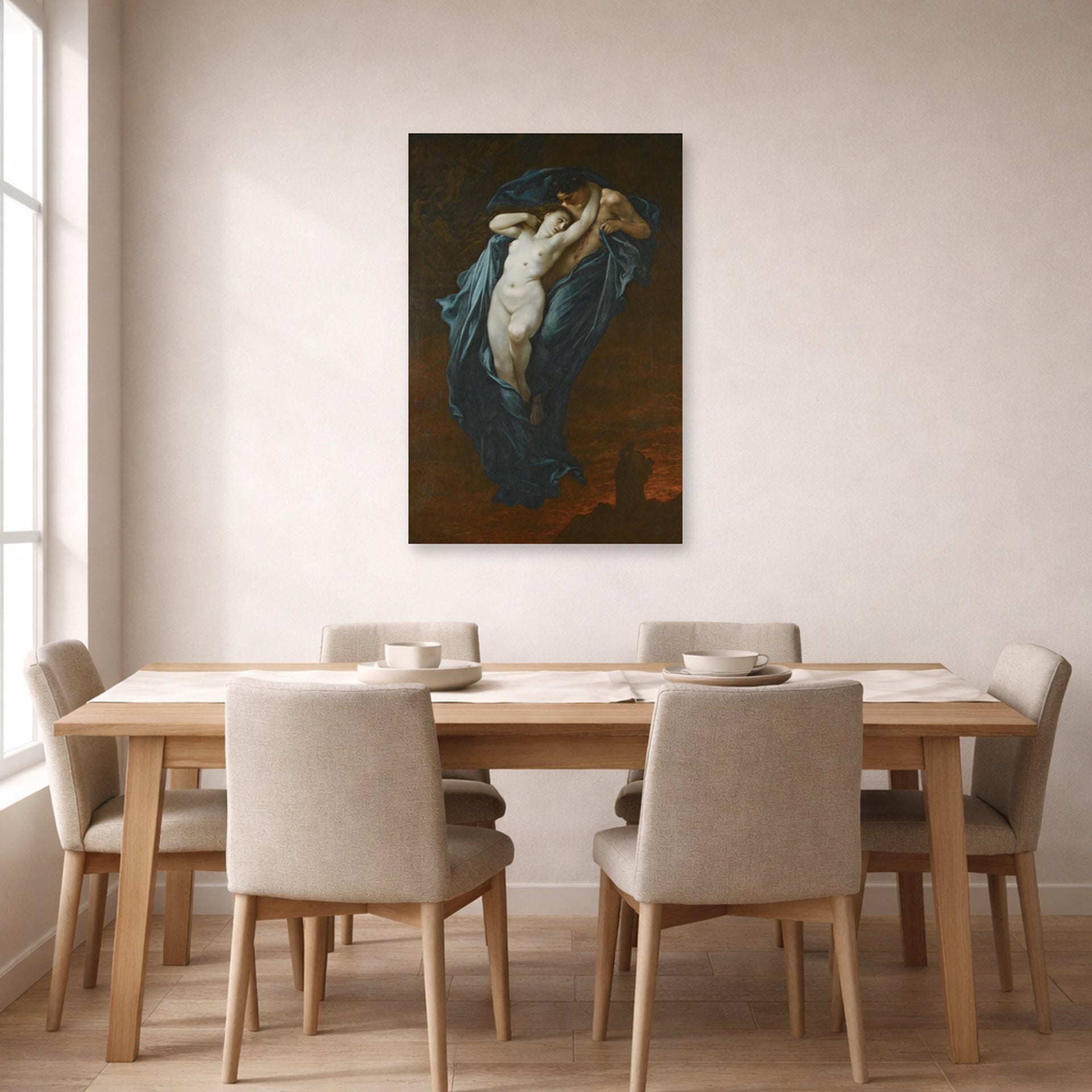 Gustave Dore - Paolo and Francesca Da Rimin - poster print lifestyle dining unframed
