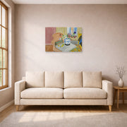 Unframed poster print of Henri Matisse's Anemones & Chinese Vase displayed in a living room, view 1
