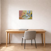 Unframed poster print of Henri Matisse's Anemones & Chinese Vase displayed in a home office