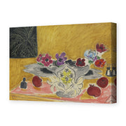Henri Matisse's Anémones Et Grenades painting reproduced as a gallery-wrapped canvas print