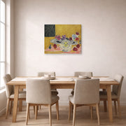 Gallery-wrapped canvas print of Henri Matisse's Anémones Et Grenades hanging on a dining room wall