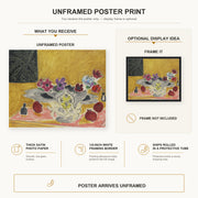 Henri Matisse - Anémones Et Grenades poster print size comparison display infographic
