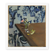 Henri Matisse's Angle Table (violets) painting reproduced as a rolled canvas print