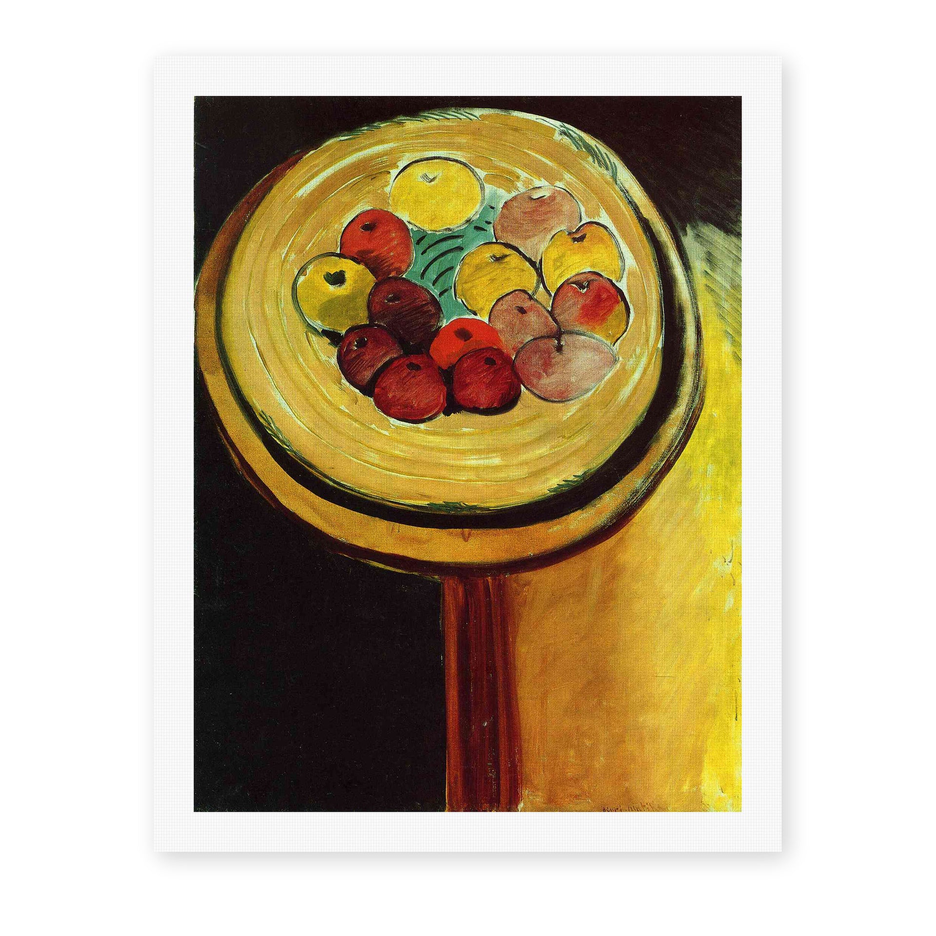 Henri Matisse's Apples painting reproduced as a rolled canvas print