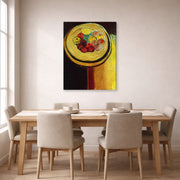 Gallery-wrapped canvas print of Henri Matisse's Apples hanging on a dining room wall