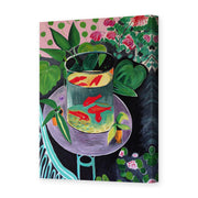 Henri Matisse's Artist and Goldfish painting reproduced as a gallery-wrapped canvas print