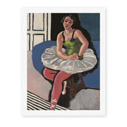 Henri Matisse's Ballet Dancer Seated on a Stool painting reproduced as a rolled canvas print