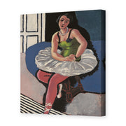 Henri Matisse's Ballet Dancer Seated on a Stool painting reproduced as a gallery-wrapped canvas print
