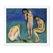 Henri Matisse's Bathers with a Turtle painting reproduced as a rolled canvas print