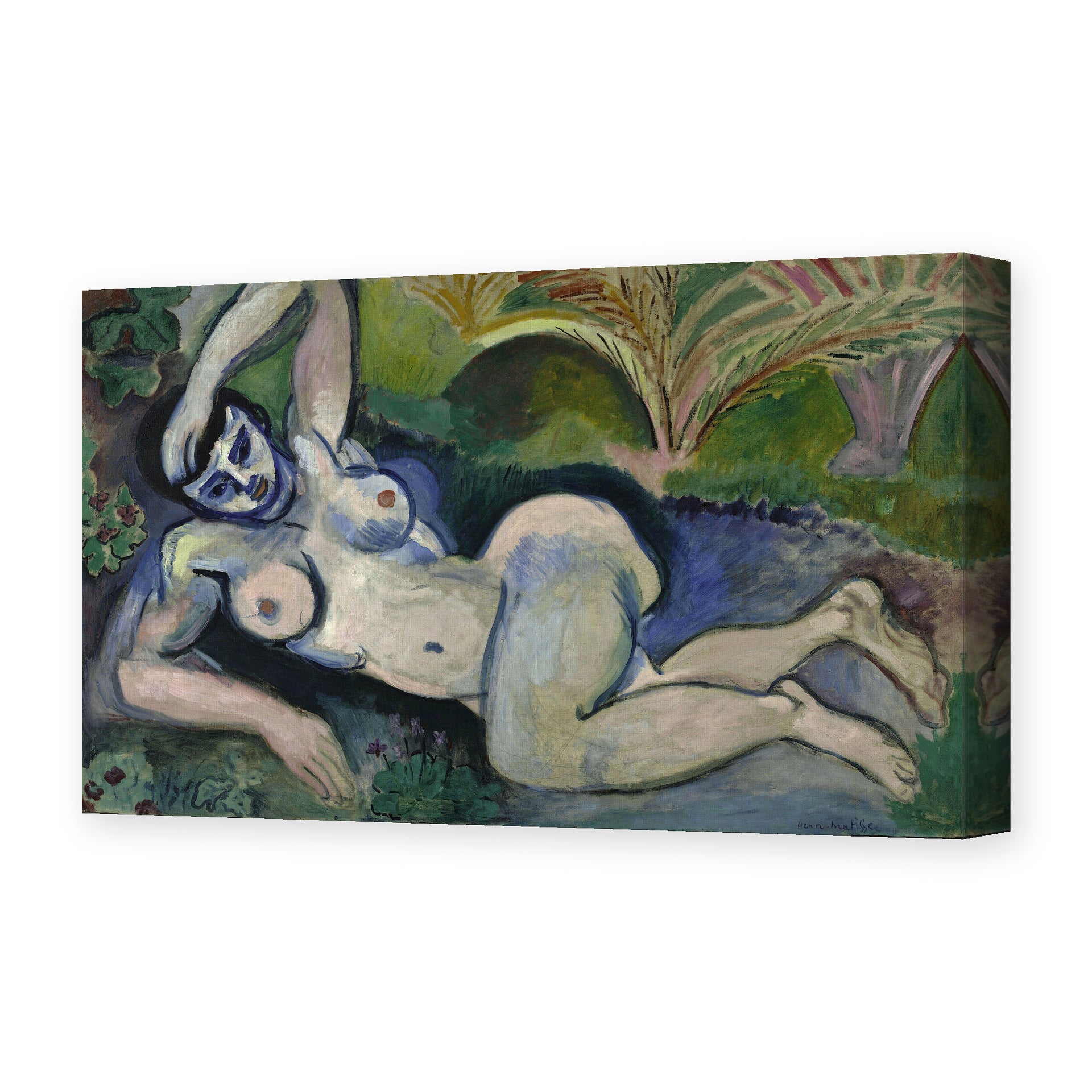 Henri Matisse's Blue Nude (Memory of Biskra) painting reproduced as a gallery-wrapped canvas print