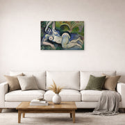 Unframed poster print of Henri Matisse's Blue Nude (Memory of Biskra) displayed in a living room, view 2